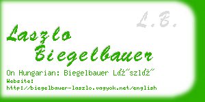 laszlo biegelbauer business card